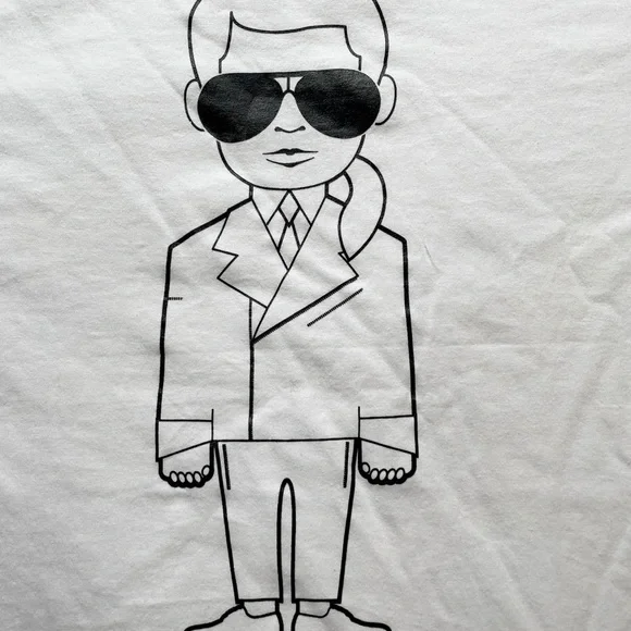 Karl Lagerfeld Men's White Graphic T-shirt NWT - Picture 2 of 5